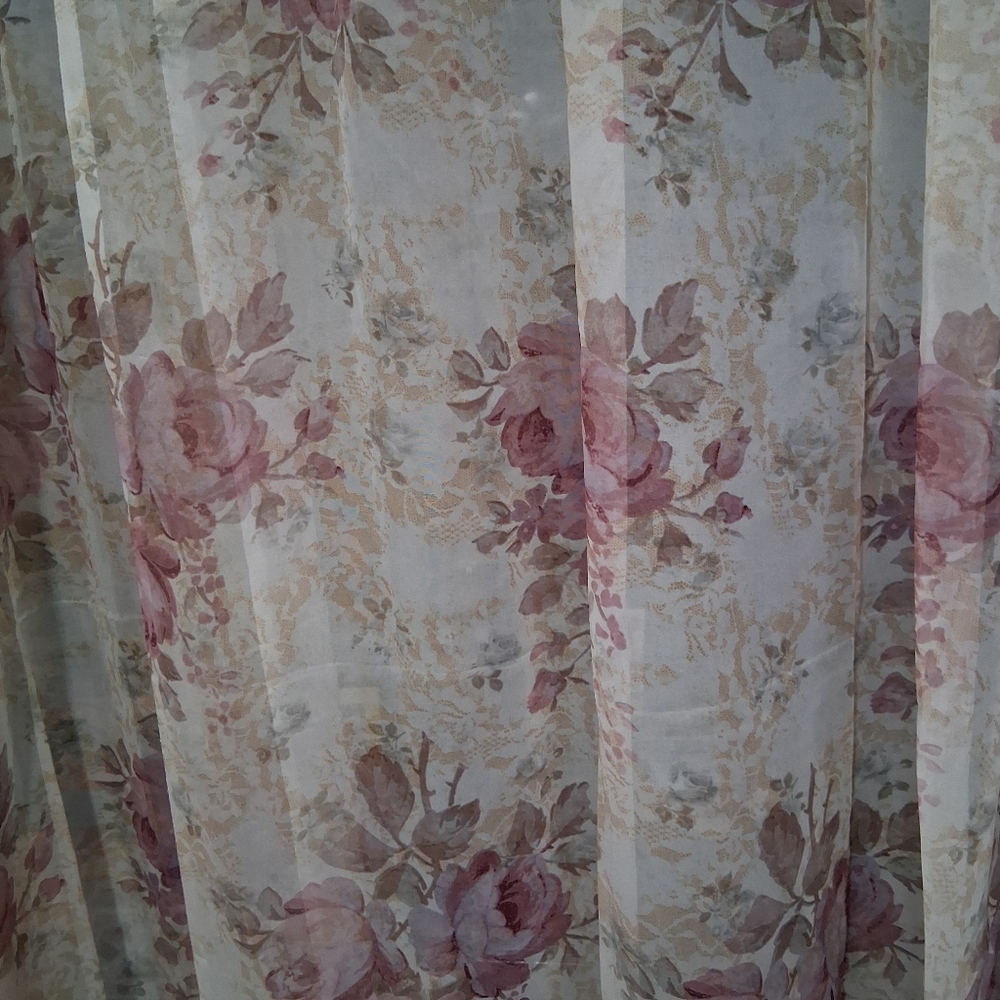 Pretty Sheer Floral Curtains - Picture 8 of 16